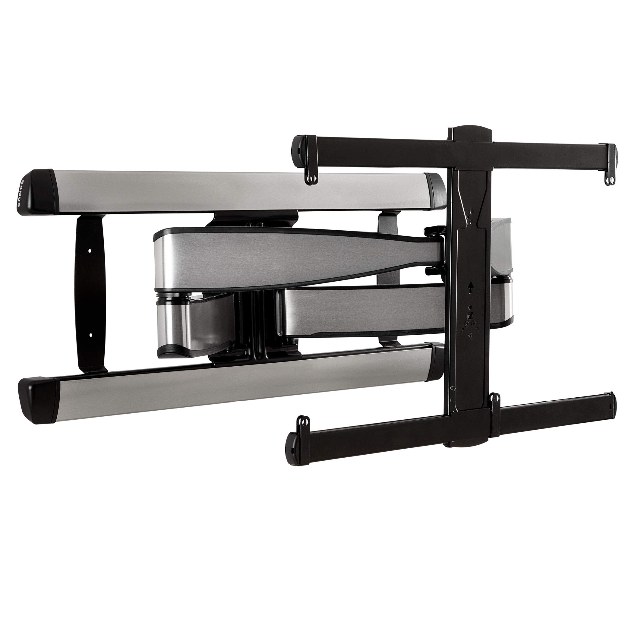 SANUS Full Motion TV Wall Mount for 42” to 90” TVs up to 125lbs – Extend, Swivel, Tilt TV Mount - Easy 3-Step DIY Install - Brushed Steel Finish