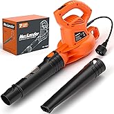 MAXLANDER Leaf Blower Corded, 7-AMP 350CFM/155MPH Electric Leaf Blower, Lightweight Handheld Small Leaf Blowers for Lawn Care