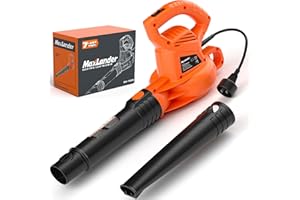 MAXLANDER Leaf Blower Corded, 7-AMP 350CFM/155MPH Electric Leaf Blower, Lightweight Handheld Small Leaf Blowers for Lawn Care
