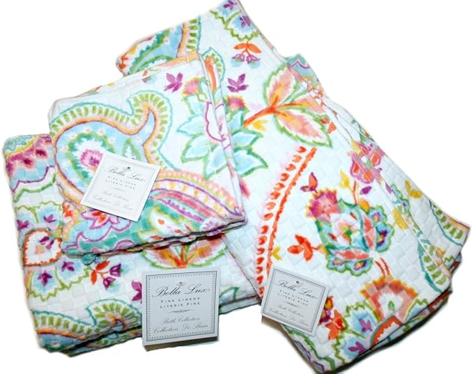 Bella Lux 100 Cotton Bath Towel Collection (De Bain), Multicolor