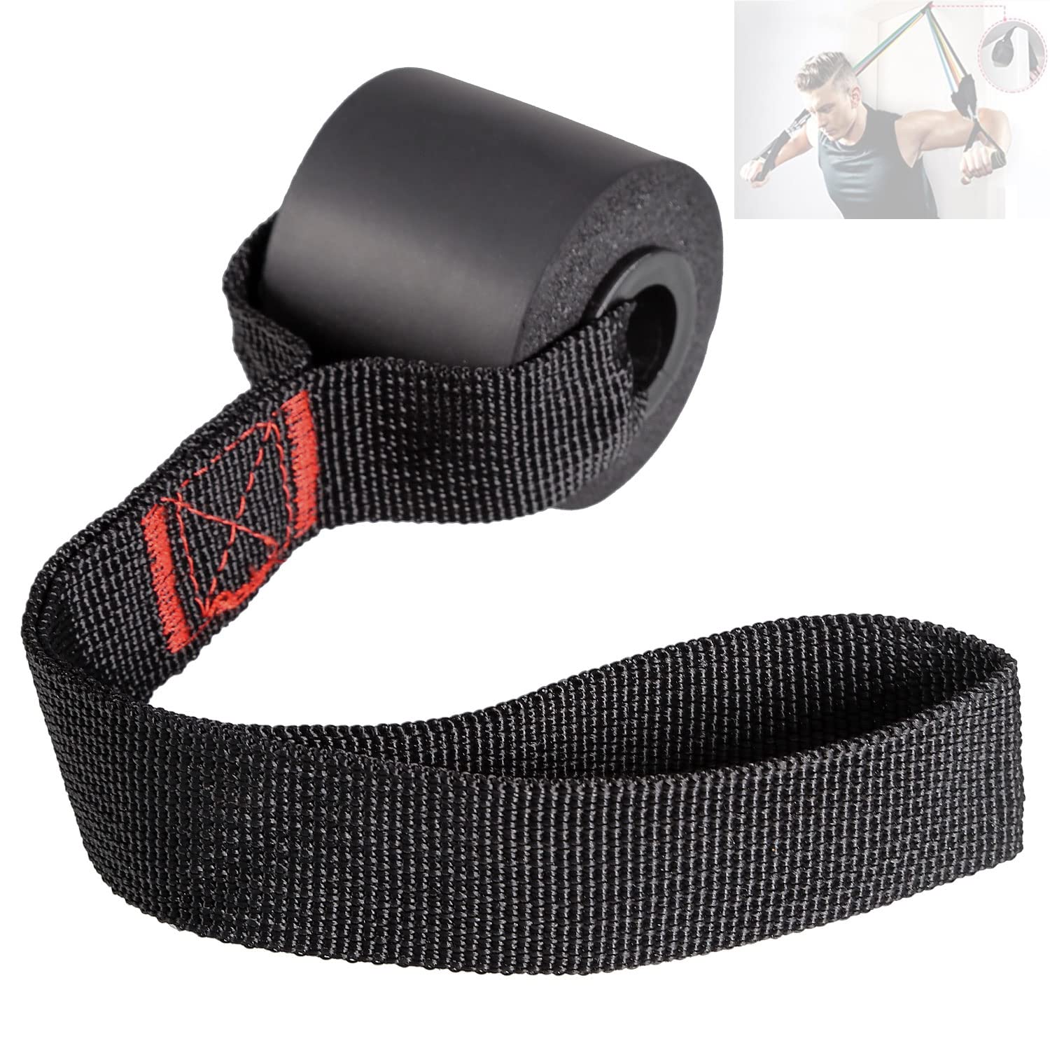 Photo 1 of Resistance Bands Door Anchor Attachment Secure Door Anchor Heavy Duty Door Anchor for Resistance Bands Door Jamb Anchor Fitness Workout Band Door Anchor (Larger/Won't Damage Door)