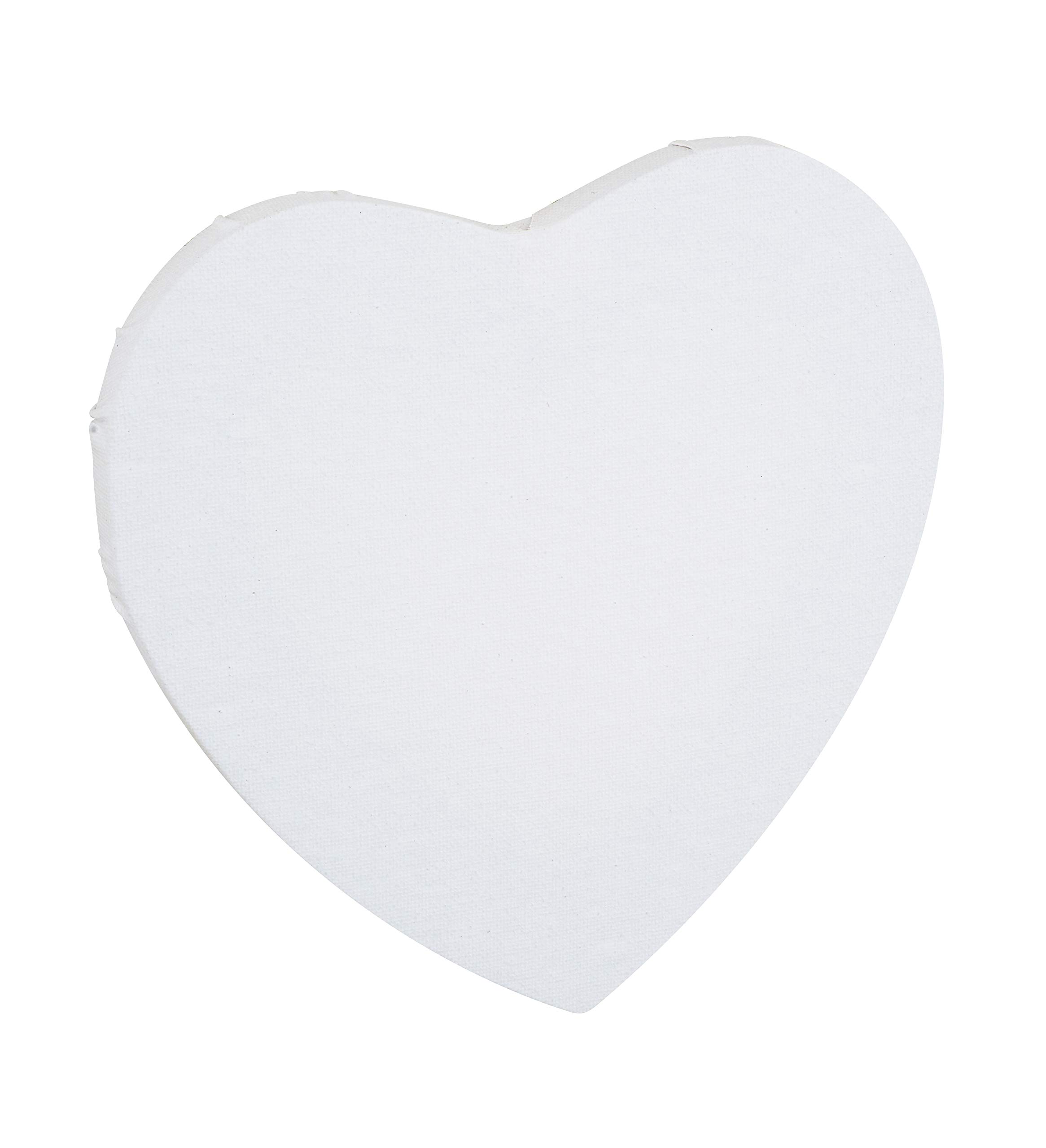 Honsell 12231 Heart-Shaped Stretcher Frame, 20 x 20 x 1.5 cm, Durable Painting Cloth Made of 100% Cotton, Stapled on The Back, for Oil and Acrylic Painting and Stencil Technique