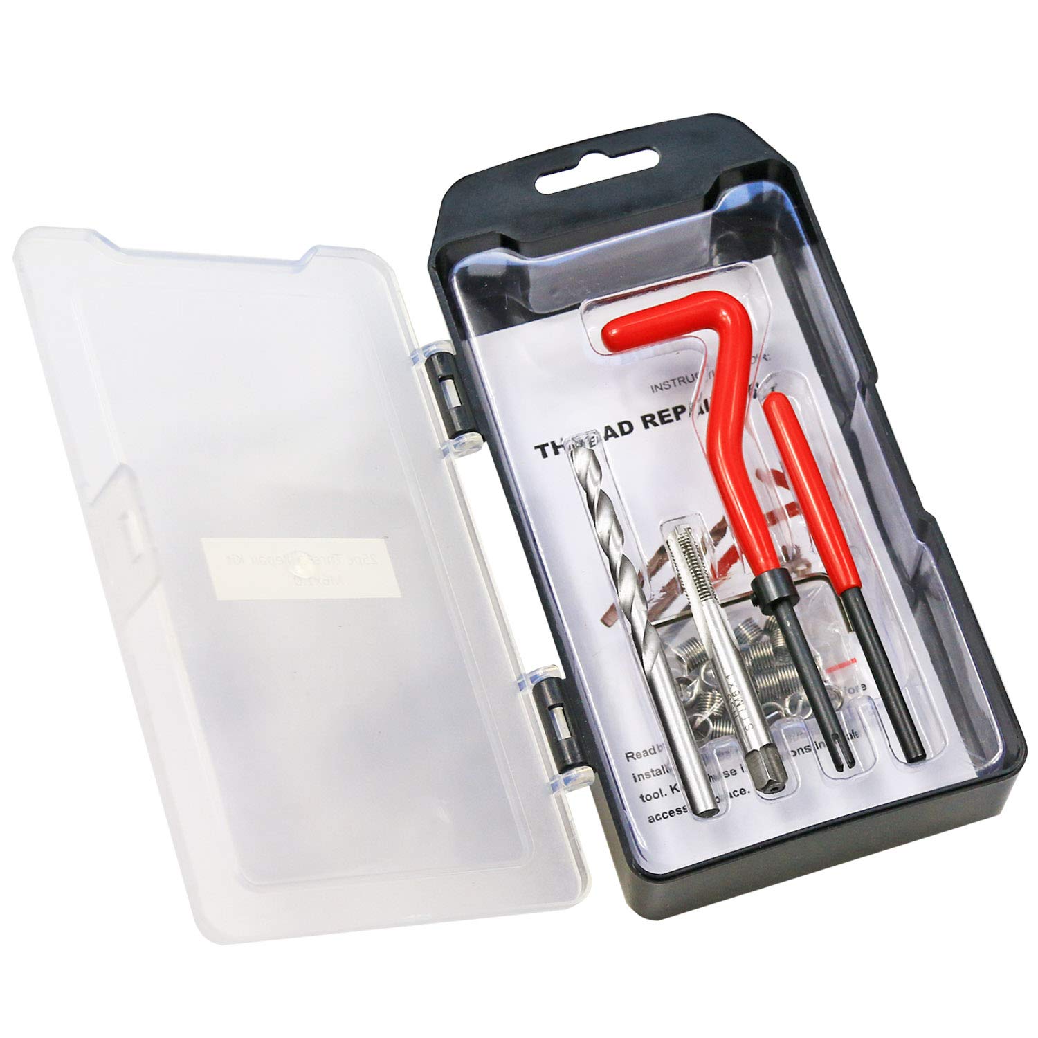 BestsQ Thread Repair Kit, M6 x 1.0mm Metric Thread Repair Insert Kit Compatible Hand Tool Set for Auto Repairing (M6-1.0)