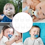 Esteopt 6pk Silicone Baby Dummy Adapter Pacifier Ring Holder Clip for Button view 7