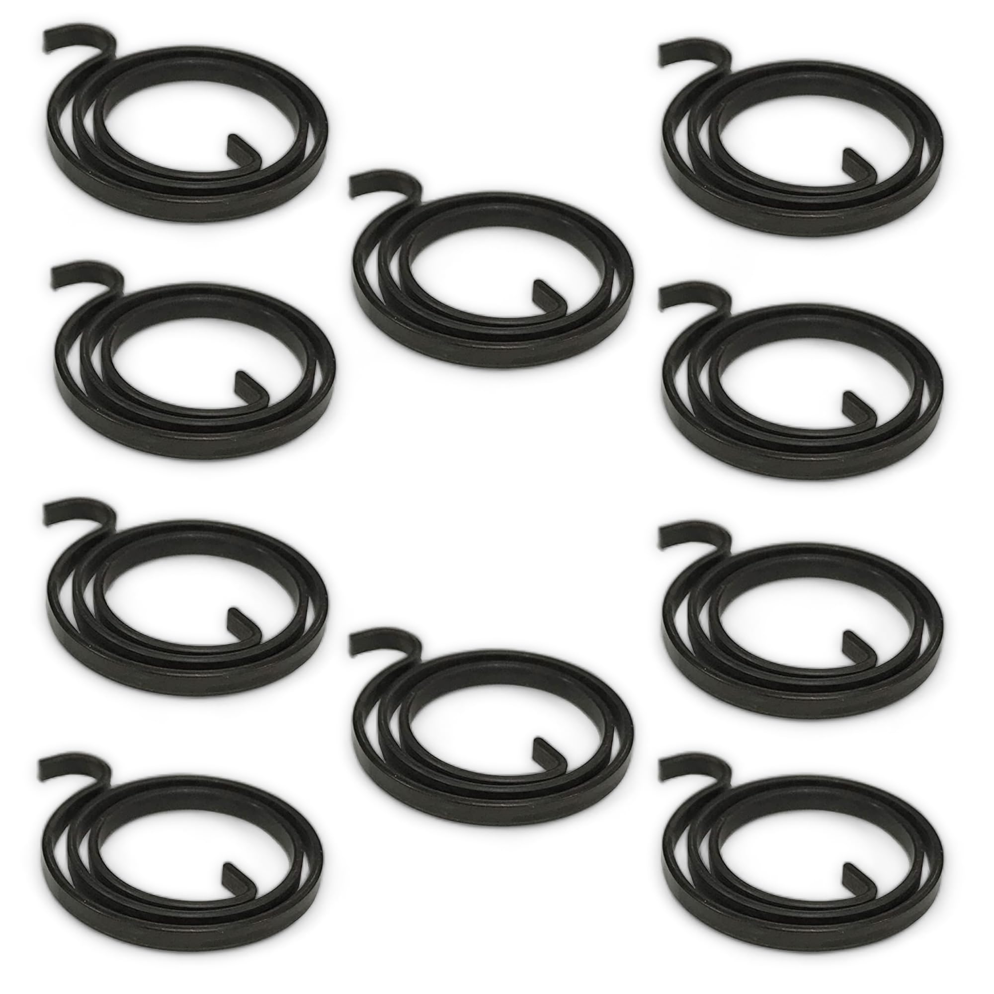 Door Handle Springs, Internal Coil Repair Spring 2.5 Turns, Black Zinc Coating (2.5 Turns x 2.5mm, Pack of 10)