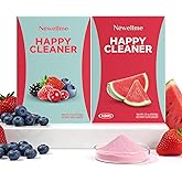 NEWELLME Happy Cleaner Superfood Powder | Digestive & Gut Health, Prebiotics & Probiotics for Women & Men, Support for Bloating & Regularity, Vegan Sugar-Free, Watermelon & Berry Flavors, 28 Sachets