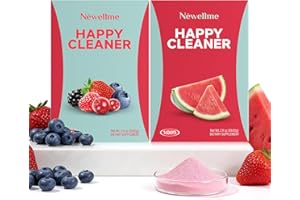 NEWELLME Happy Cleaner Super Greens Powder – Variety Pack (Watermelon & Berry), Sugar-Free Vegan Drink Mix with Chlorella & Spirulina, 28 Packets
