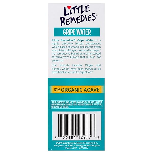 LITTLE REMEDIES GRIPE WATER FOR BABIES, COLIC AND BABY GAS RELIEF FOR NEWBORNS, 4 FL OZ, 3 PACK