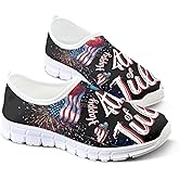 Fonplted Floral Sneakers for Women Colorful Art Shoes for Women Slip On Casual Work Shoes