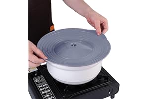 Boil Over Spill Stopper | Reusable Silicone Guard - Heat Resistant Pan Cover | for Home Kitchen Cooking Pan Stewing Steaming 