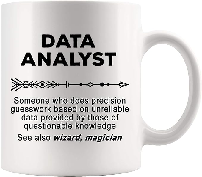 Amazon Data Analyst Mug Coffee Joke Gag Cup Definition Meaning 