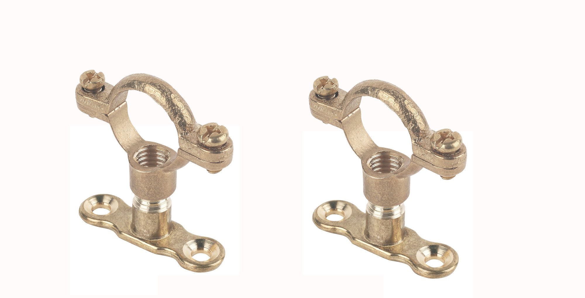 Visua Cast Brass Munsen Ring & Back Plate Pack of 2, for 22mm Pipes, M10 Thread