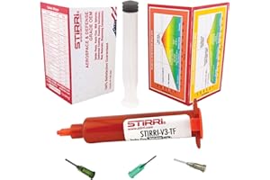 STIRRI-V3-TF no-clean universal soldering tacky paste flux (ROL0) - 10g syringe kit – for next generation BGA and hot air rework SMD assemblies - REACH-compliant solder flux with sweet scent
