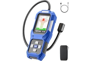 TopTes RT-389 Rechargeable Refrigerant Leak Detector, HVAC Freon Leak Detector with 3 Sensitivity Modes & 3 Alarm Types for C