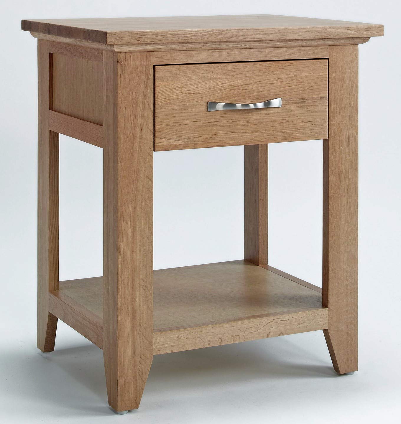 Hallowood Camberley Small Side Table in Light Oak Finish Wooden End