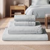 Mellanni Iconic 4-Piece, Ultra Soft Sheet Set (King, Light Gray) | 10M+ Sleepers. Lab-tested: Sleeps Cool, Stays Bright, Strong, Smooth. Good Housekeeping Best Bedding, 7 yrs running.