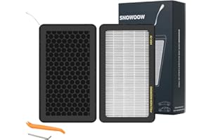 SNOWOOW Tesla Model 3/Y HEPA Cabin Air Filter 2 Pack - PM2.5 Activated Carbon Replacement for Model 3 Model Y (2016-2025) H13 True HEPA