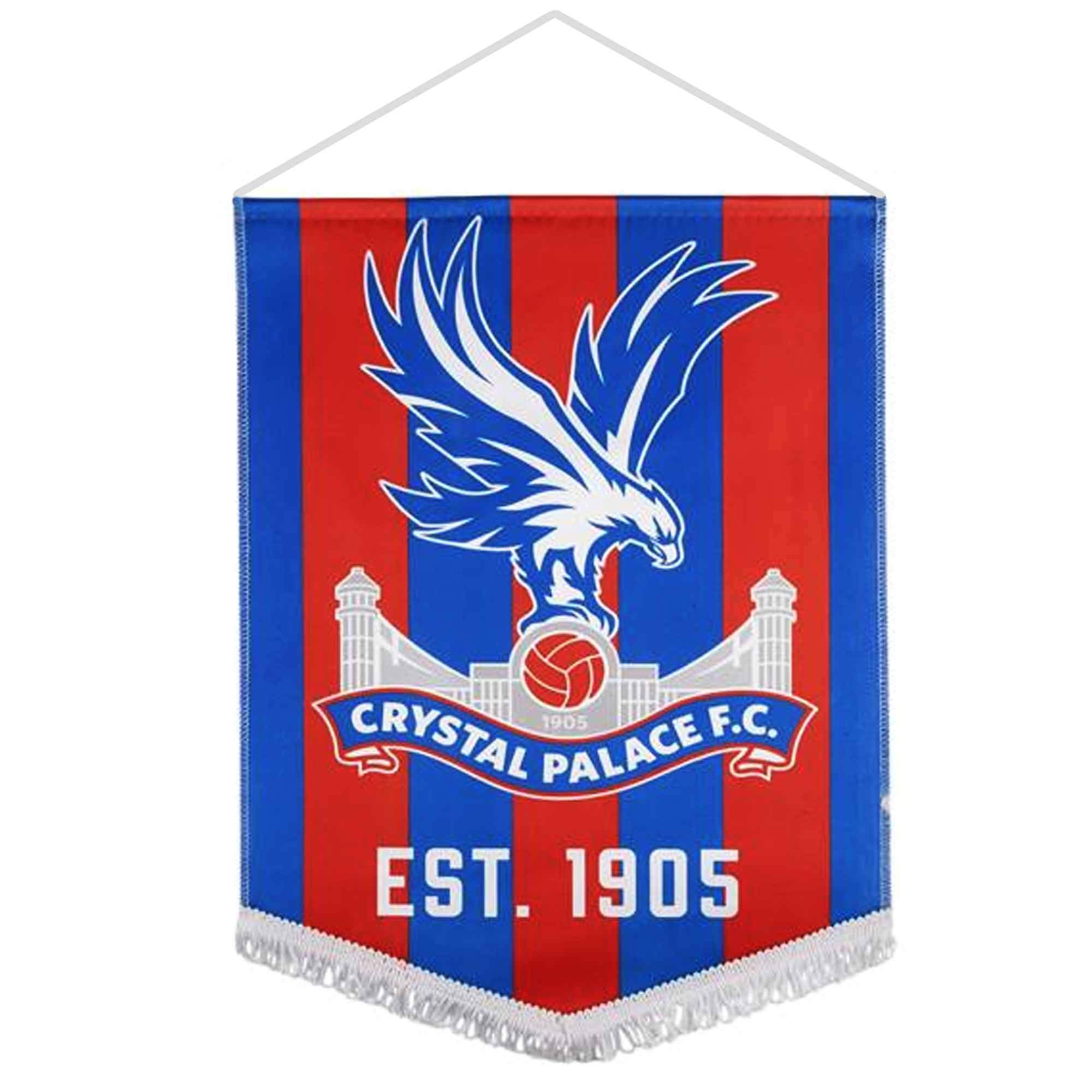 Crystal Palace F.C. Crystal Palace Official Crest Football Fans Pennant for the Home or Office,Red & Blue,38cm x 28cm