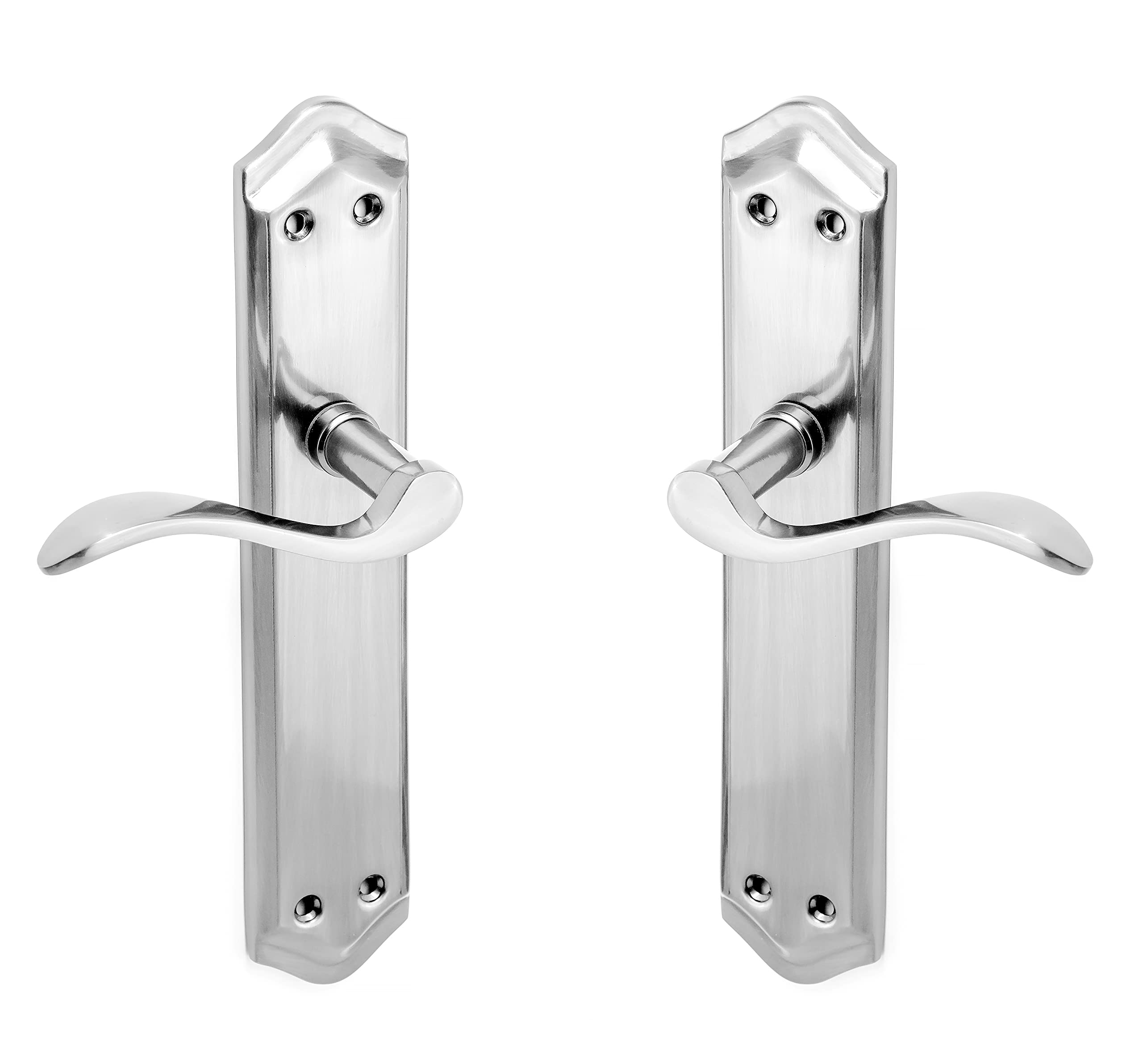 ARCO · Door Handle Set, Satin Nickel Finish, Made of Aluminium