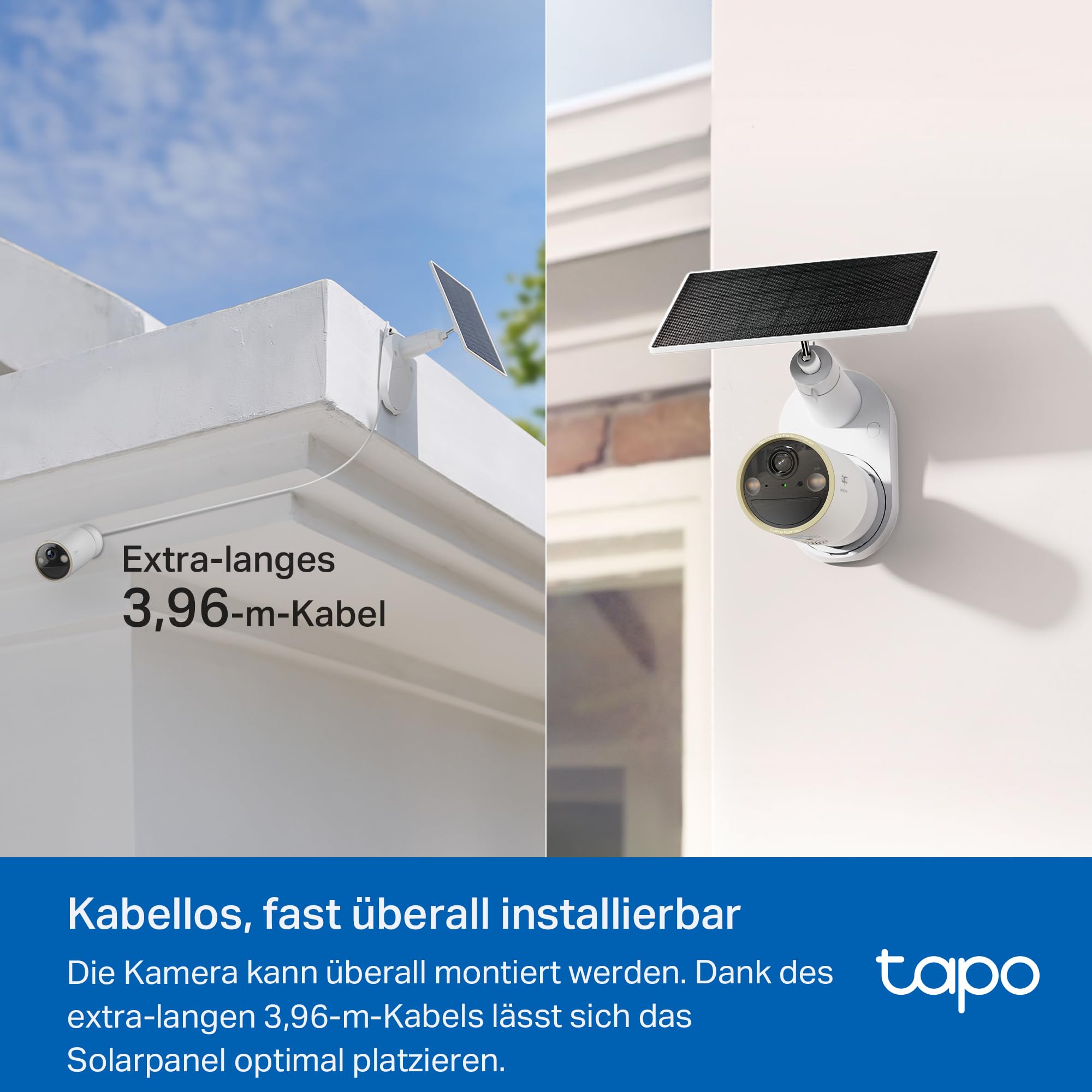 Tapo C460 KIT 4K 8MP Solar Überwachungskamera Aussen Akku, Starlight-Farb-Nachtsicht, Dual-Band WLAN, Magnetfuß, Verschlüsselte microSD-Aufzeichnung, KI-Erkennung, 10000-mAh-Akku 7