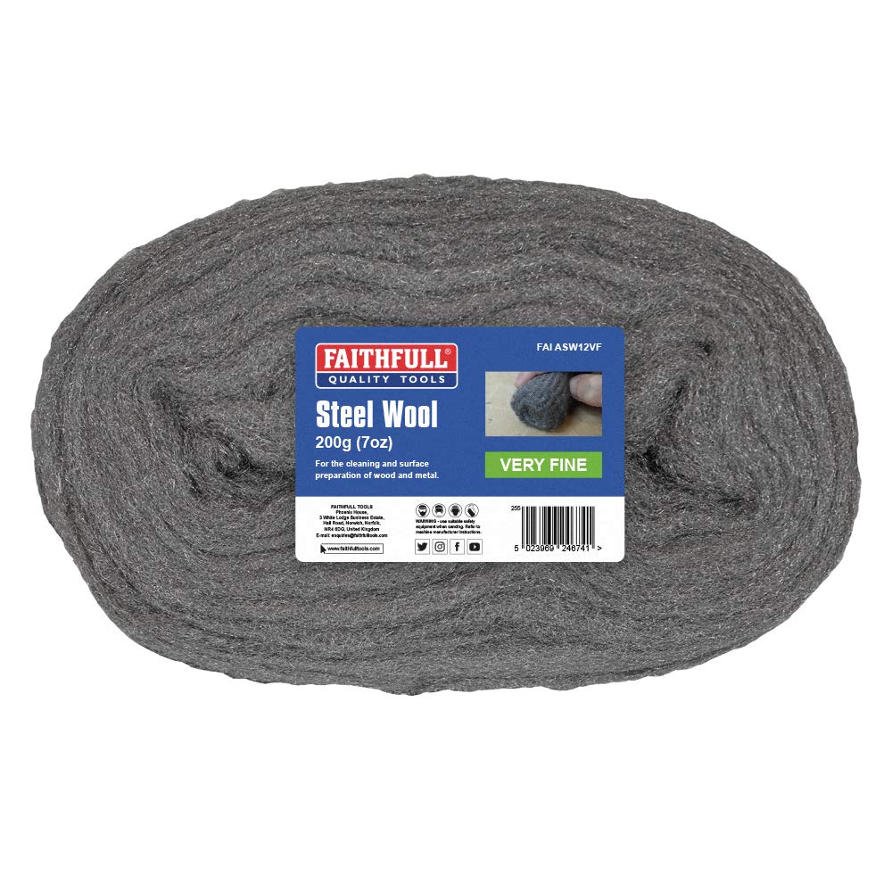 Faithfull Steel Wire Wool 200g Grit: VERY FINE