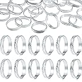 Hicarer 200 Pieces Bridal Shower Rings Engagement Ring Glitter Fidget Rings Aluminum Alloy Wedding Ring Bridal Fidget Table P