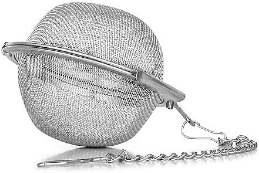 Octavius Ball Shaped Tea Infuser with Extended Chain & Sturdy Clamp to Lock| Ideal for Steeping Leaf Teas, Flowers & Herbs | Easy to Use, Durable & Convenient