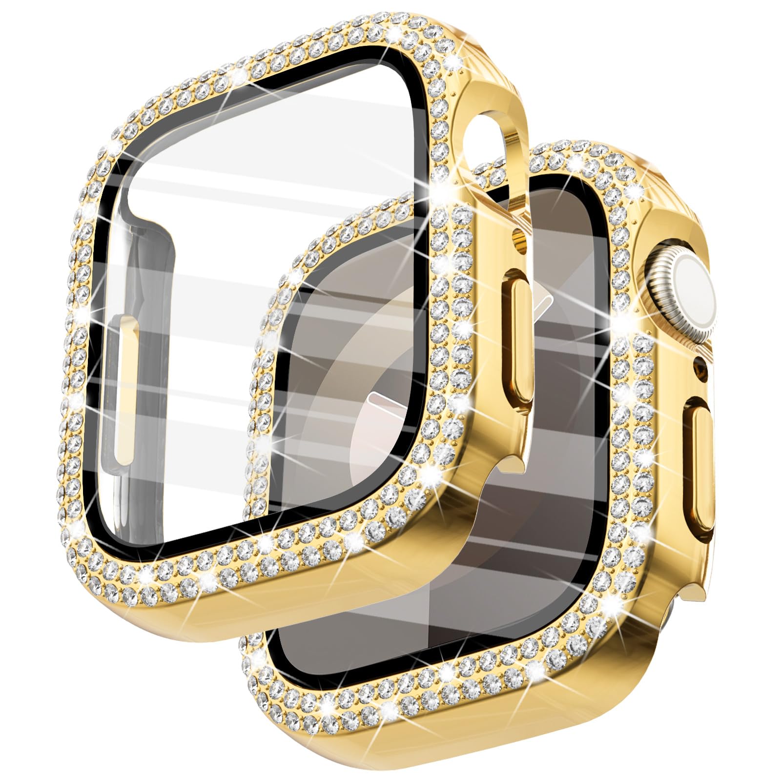 Surace Bling Case with Screen Protector for Apple Watch Series 9/8/7 45mm