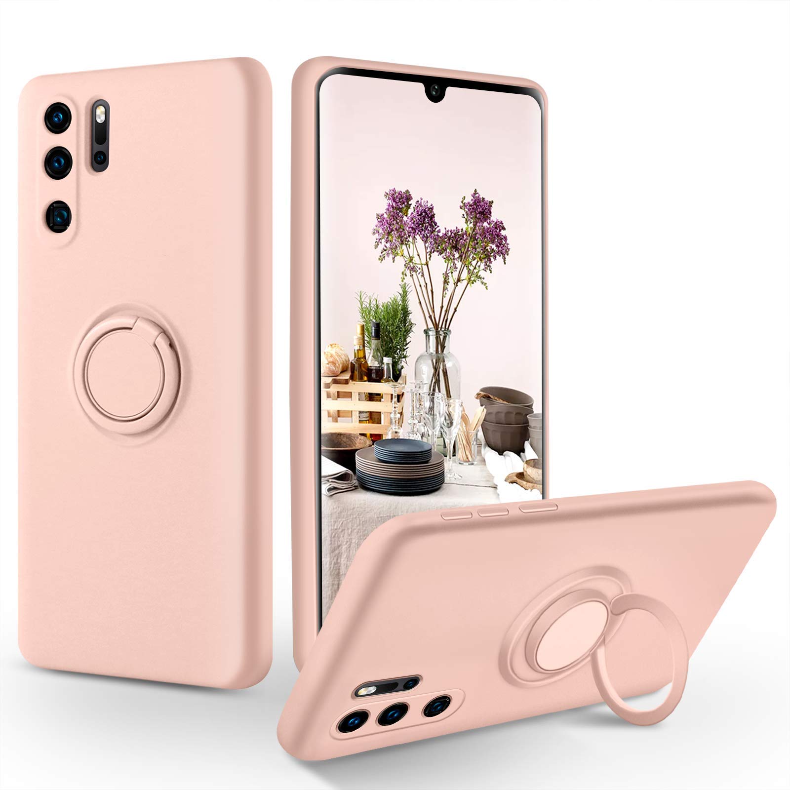 Souligo Huawei P30 Pro Case Silicone Soft Gel Rubber 360