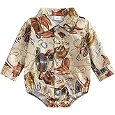 Newborn Baby Boy Western Outfit Horse Boots Bodysuit Cowboy Country Farm Gentlemen Shirt Romper Fall Clothes