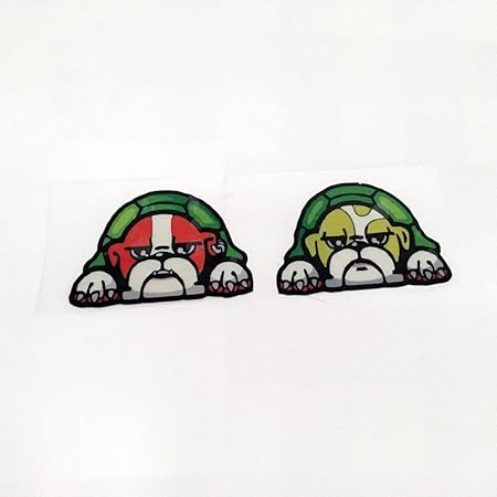 Amazon Dxymooパックの2ペアバイクヘルメットバイク車ステッカーデカール反射のrossi犬ペット 外装 エアロパーツ 車 バイク