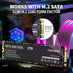 S201 2TB SSD, M.2 2280 SATA III 6Gb/s Internal