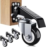 SOLEJAZZ Workbench Caster Kit 300KG Heavy Duty Retractable Wheels 4 Pack Steel