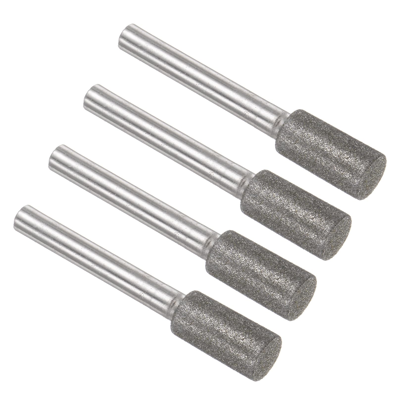 Kozelo 4pcs Diamond Grinding Bit - [10mm Dia 120 Grtis] Cylinder Head Carving Drill Bits Rotary Tool for Carving Polishing Use | 6mm Round Shank