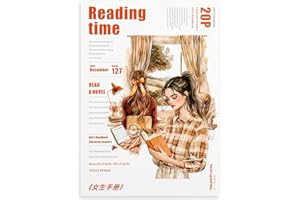 Auguro Scrapbooking Sticker 20 Sheets 120 Pre-Cut PET Girls Read Stickers People Sticker Books for journaling Scrapbook Supplies Transparent Stickers for journaling