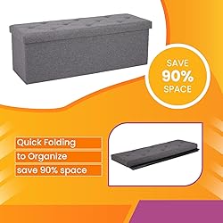 NEWBULIG Storage Ottoman Bench 43 Inches in Large