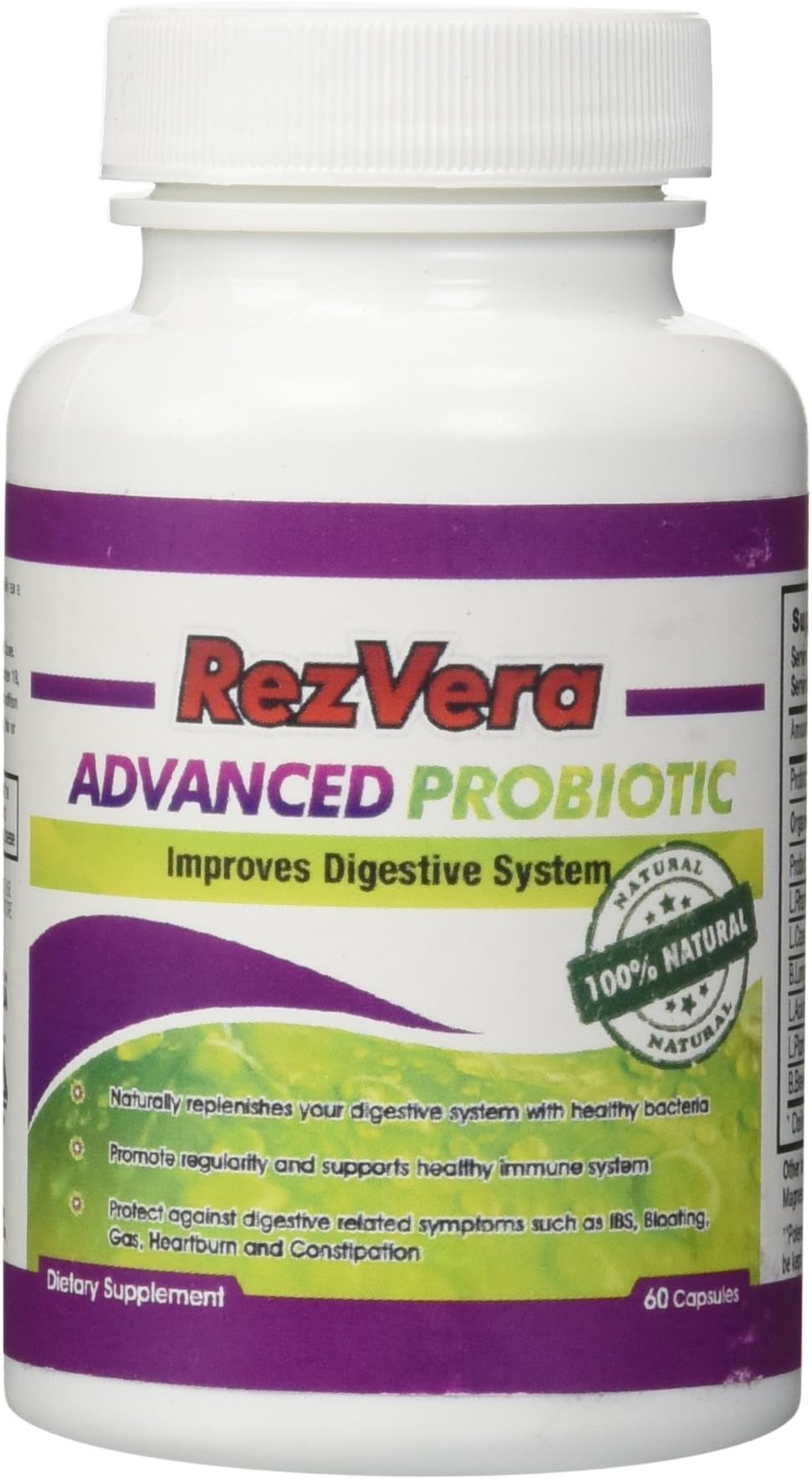 #1 Best All Natural Advanced Probiotic Supplement - Stabilize Your Digestive System - 60 Day Supply with 100% Money Back Guarantee