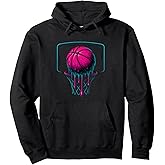 Dripping Basketball Ice Cream Drip Cool Boys Girls Sports Pullover Hoodie