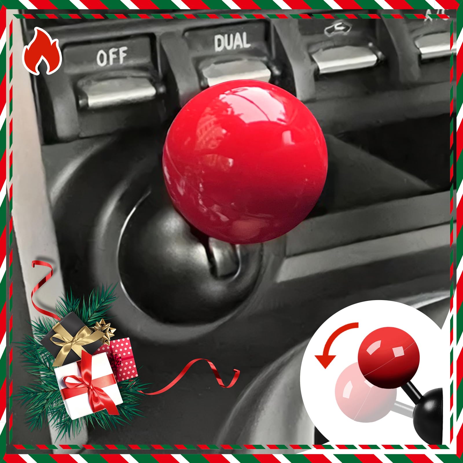 Photo 1 of ?????????Push Start Button Cover, Metal Car Joystick Push to Start Car Joystick Starter Engine Start Stop Button Cover Car Ignition Button Cover Cool Car Accessories Interior Decorations Red