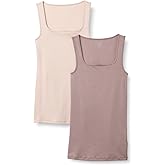 Amazon Essentials Women's Slim Fit Square Neck Tank Top