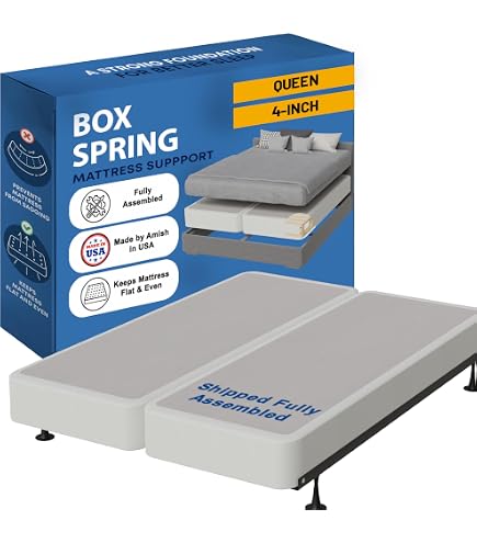 8 Inch Twin Mattress Foundation Fully Assembled Natural Wood Greaton 8 ...
