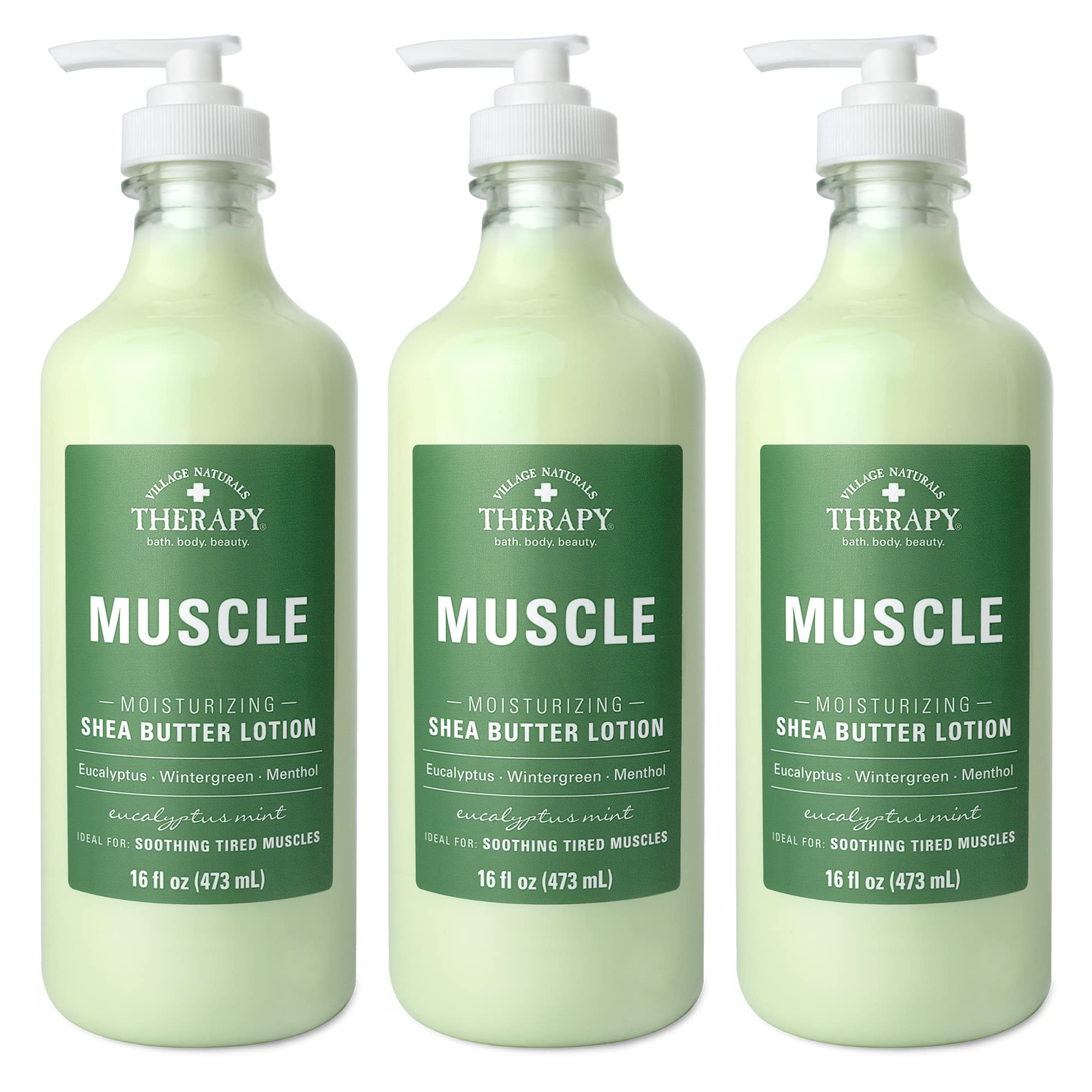 Village Naturals Therapy Muscle Shea Butter 1 Count (Pack of 3), Green