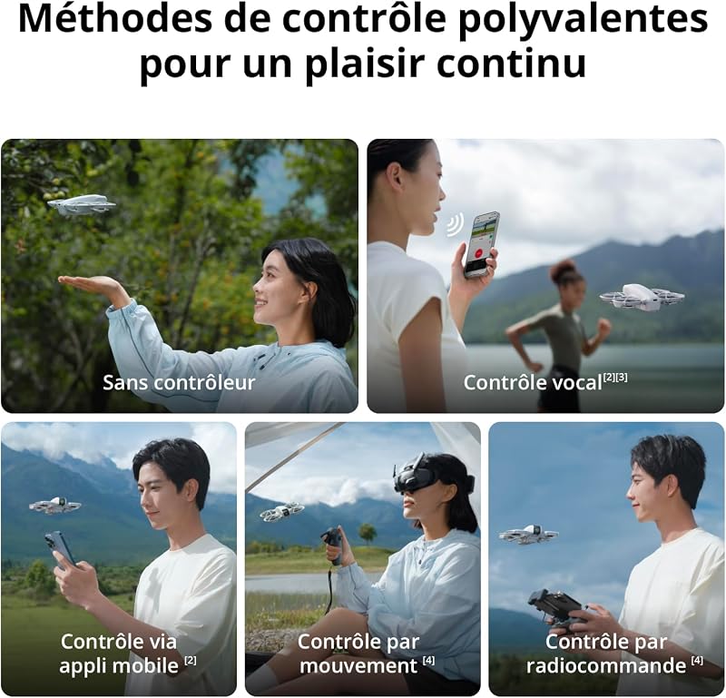 Bundle Fly More DJI Neo, Mini Drone avec Caméra 4K UHD pour Adultes
