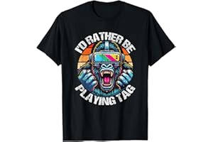 FUNNY TEE CO., I'd Rather Be Playing Tag Gorilla Monke Tag Gorilla VR Gamer T-Shirt