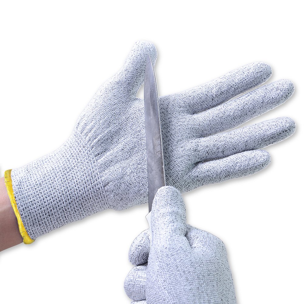 Aituo 1 Pair Kitchen Cut Resistant Food Contact Safe Gloves (Meidum-Blue)