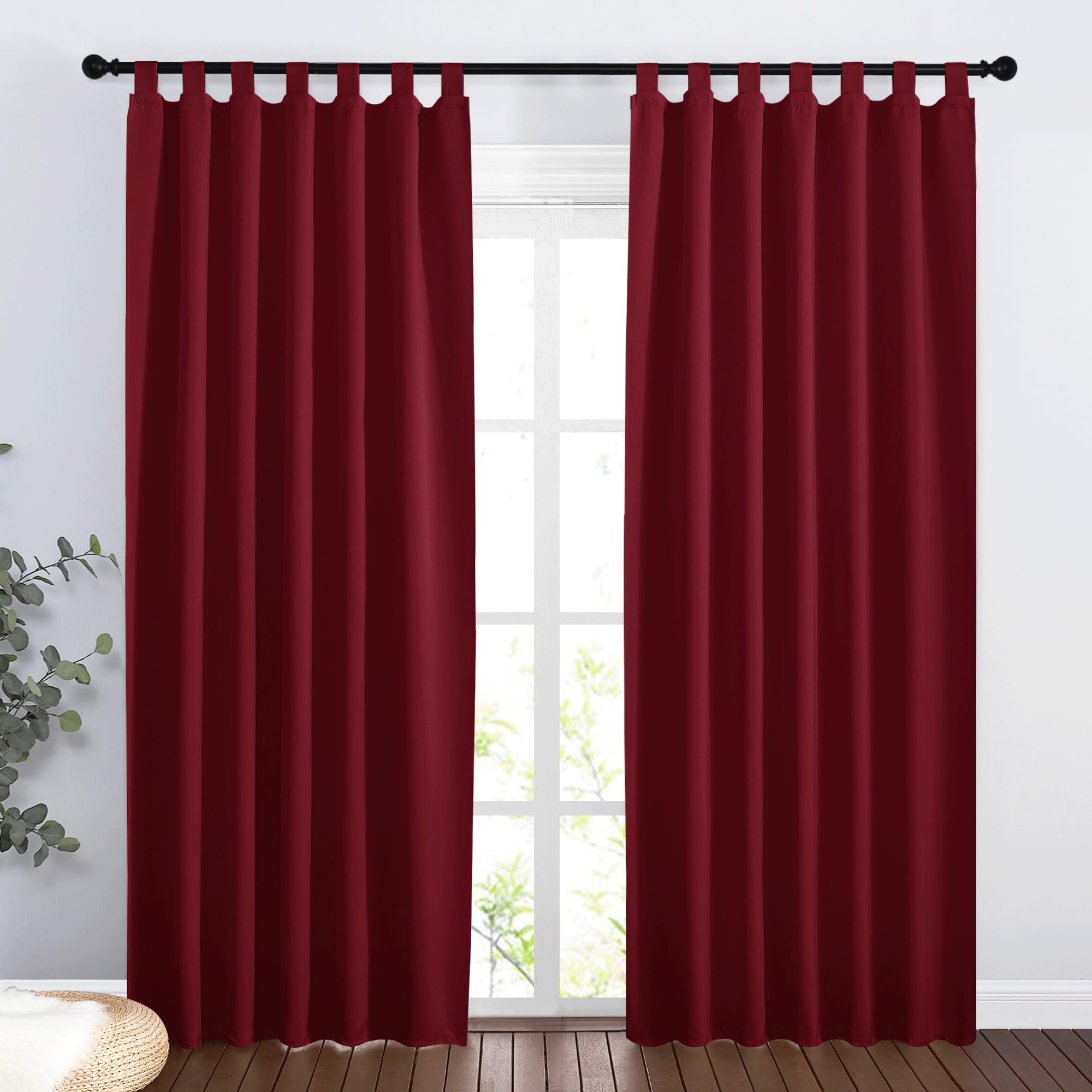PONY DANCE Thermal Blackout Curtains - Tab-Top Set of 2 for Children's Room, Girls, Opaque, H 220 x W 140 cm — image 1