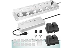 Sejaede Ultrasonic Fogger Mist Maker 12 Head (9000ml/H) with 400W Waterproof Power Supply & Floats, Ultrasonic Humidifier Ideal for Pond, Vegetable Preservation, Landscape, Lawn, Halloween