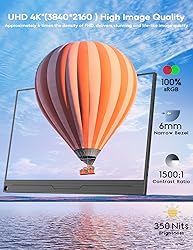 KEEPTIME 4K Portable Monitor 15.6" 3840x2160 UHD