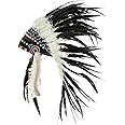 Novum Crafts Feather Headdress | Native American Indian Inspired | Choose Color