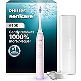 Philips Sonicare 6100 Series Electric Toothbrush - Next-Generation Sonicare Technology, Pressure Sensor, 6 Brushing Settings,